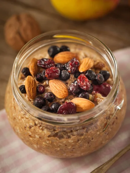 Vegan buckwheat porridge — Stock Photo, Image