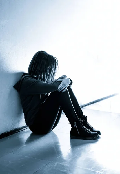 Trist Adolescenta Fata — Fotografie, imagine de stoc