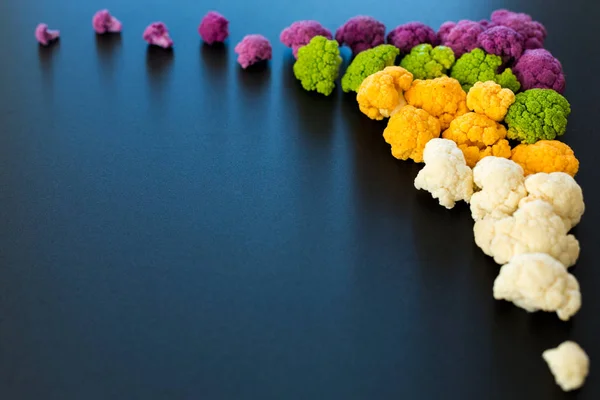 Caulifower de diferentes cores — Fotografia de Stock