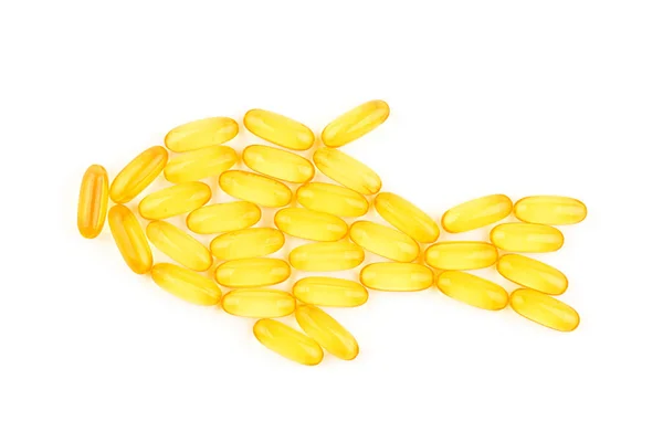 Capsules shaped in fish — Stock Photo, Image
