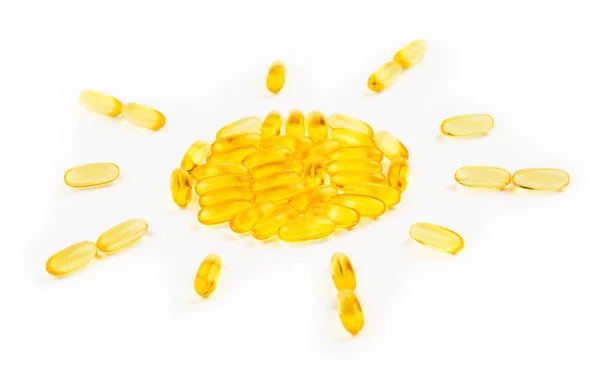 Vitamin D3 capsules — Stock Photo, Image