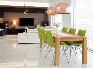 Yemek odası ve oturma odası