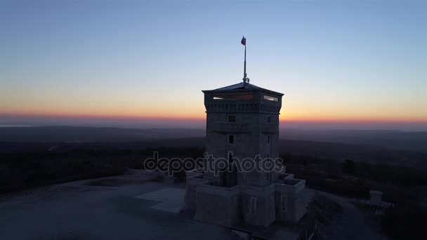 Cerje monument from air Royalty Free Stock Footage