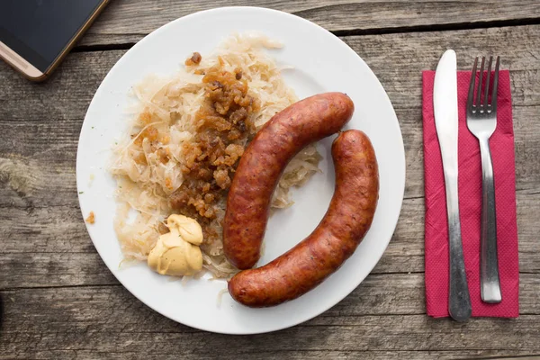 Traditional slovenian meal — Stock Photo, Image