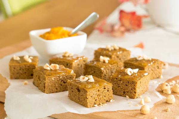 Glutenfreie Kürbisbrownies — Stockfoto