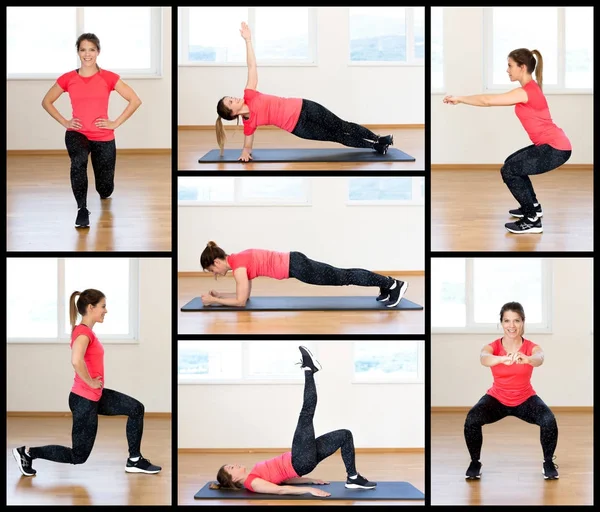 Active young woman exercising — Stock Photo, Image