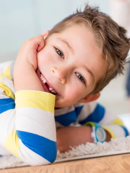 Little boy withouth milk teeth — Stock Photo, Image