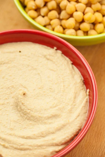 Hummus skål mellanmål — Stockfoto