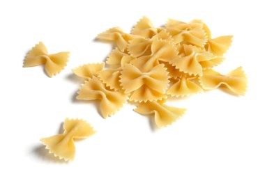 Farfalle makarnası izole. 