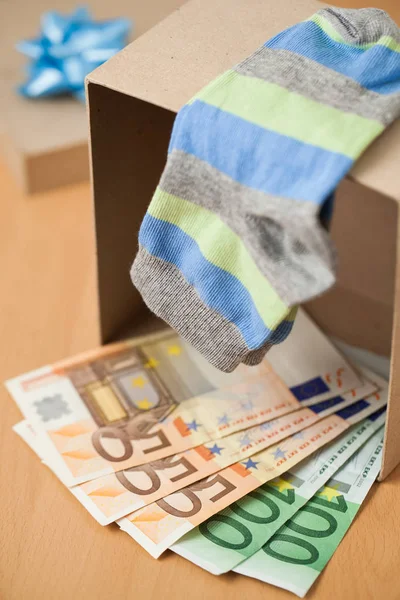 Money Socks Idea Gift — Stock Photo, Image