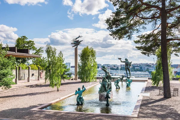 Stockholm, Svédország - 2017. július 31.: Készítette: Carl Milles, egy svéd szobrász, a Millesgarden Múzeum, Stockholm, Svédország-szobrok — Stock Fotó