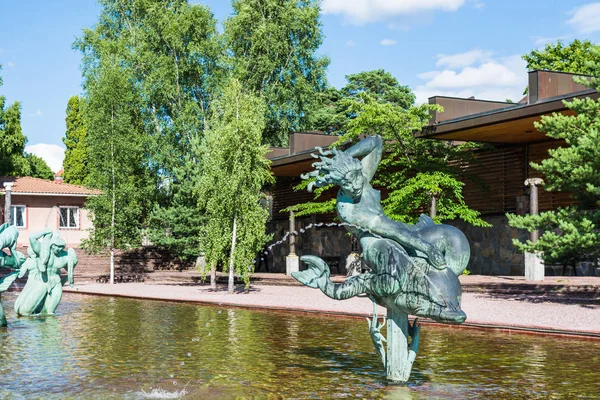 Stockholm, İsveç - 31 Temmuz 2017: Carl Milles, İsveçli bir heykeltıraş, Stockholm, İsveç Millesgarden Müzesi tarafından oluşturulan heykeller