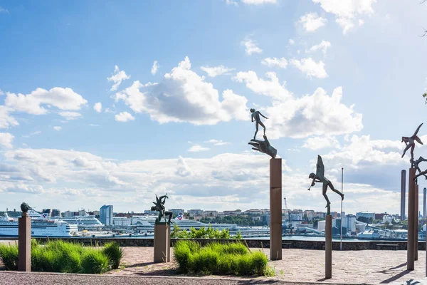 Stockholm, İsveç - 31 Temmuz 2017: Carl Milles, İsveçli bir heykeltıraş, Stockholm, İsveç Millesgarden Müzesi tarafından oluşturulan heykeller