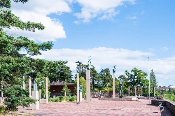 Stockholm, İsveç - 31 Temmuz 2017: Carl Milles, İsveçli bir heykeltıraş, Stockholm, İsveç Millesgarden Müzesi tarafından oluşturulan heykeller