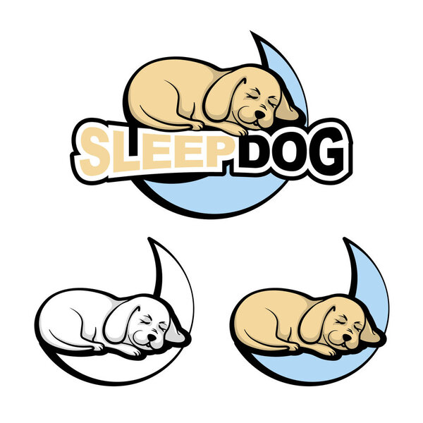 Dog sleep on the moon