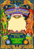 Rio Karneval Plakatvorlage brasilianischen Karneval Maske Show Parade