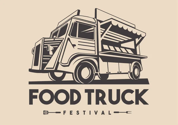 Food Truck restauracja dostawy usługi wektor Logo — Wektor stockowy