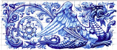 Mavi Ejder Azulejo seramik kiremit mıknatıs Hatıra gerçekçi Vecto
