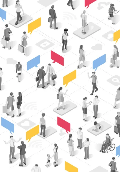 İnsanlar reklam vektör balon balon