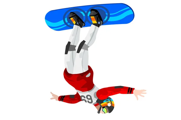 Snowboard Big Air zimní sporty — Stockový vektor