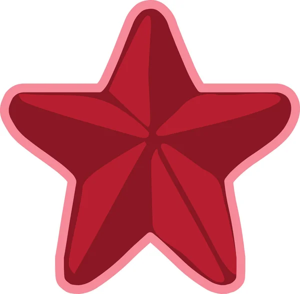 Christmas Star klistermärke Xmas ikon Symbol — Stock vektor