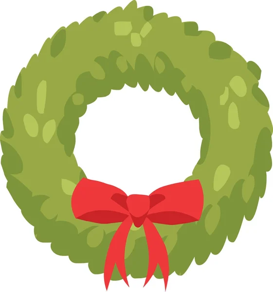 Karácsonyi koszorú matrica karácsonyi ikon szimbólum — Stock Vector