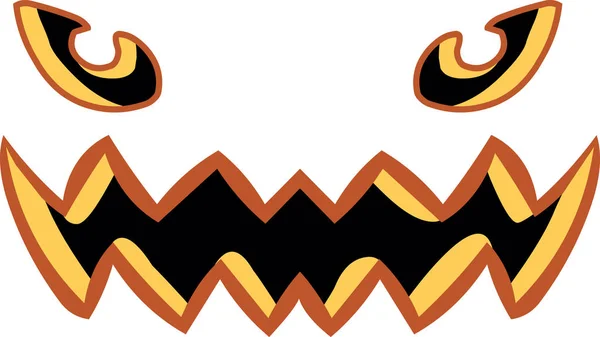 Pumpa Halloweenfest leende ansikte — Stock vektor
