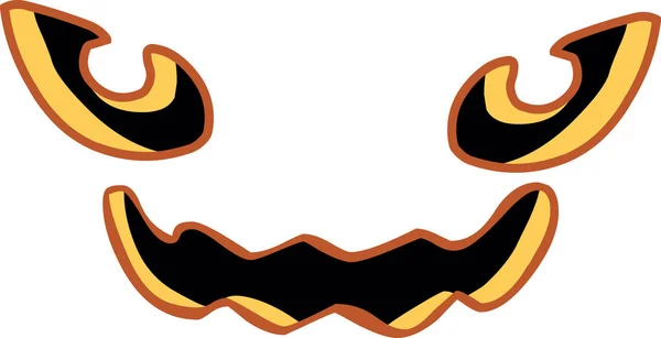 Pumpkin Halloween Smile Face Party — Stock Vector