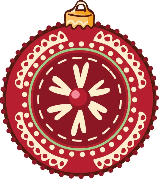 Christmas Ball Sticker Xmas Icon Symbol — Stock Vector