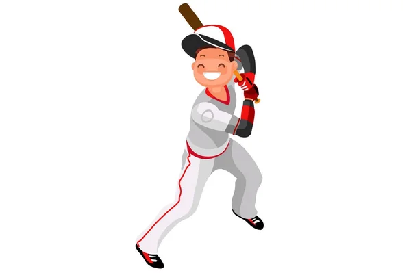 Baseball Vector Boy Mascote Vector — Vetor de Stock