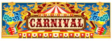 Sirk çadırı ile karnaval Banner