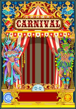 Karnaval Altın ve kırmızı Poster