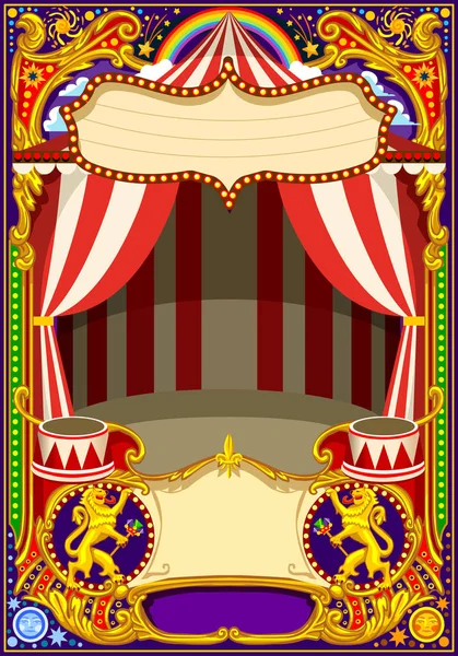 Vector de plantilla de tarjeta de circo — Archivo Imágenes Vectoriales