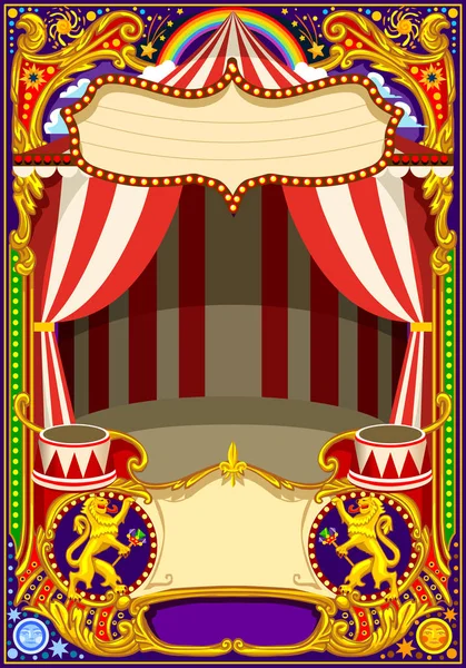 Circus Card Template Vector — Stock Vector