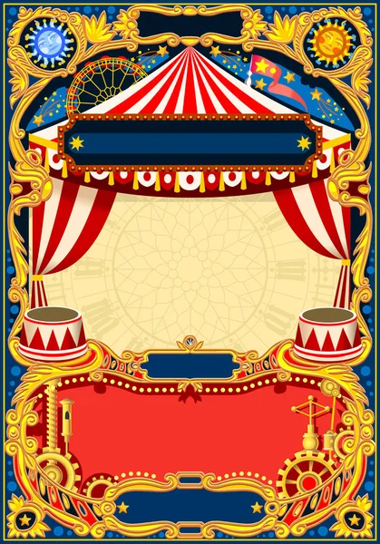 Zirkus editierbarer Rahmenvektor — Stockvektor
