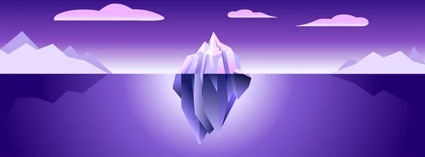 Bandiera iceberg ultra viola — Vettoriale Stock