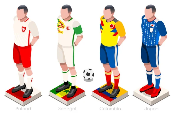 Coupe du monde de football Groupe vecteur — Image vectorielle