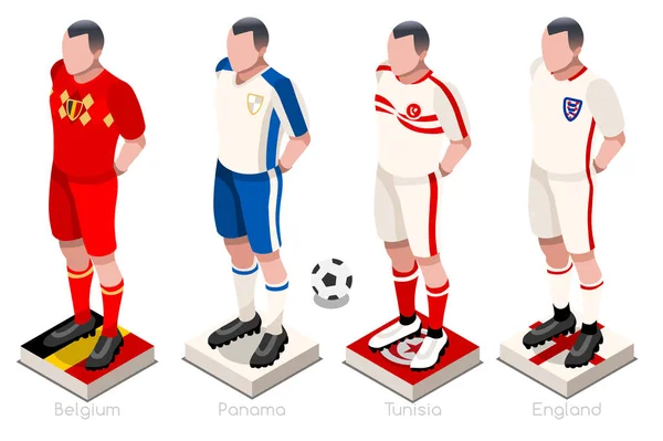 Copa do Mundo de Futebol Uniforme Vector — Vetor de Stock