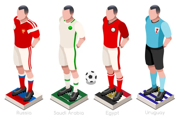 Copa do Mundo de Futebol Camisas Vector — Vetor de Stock