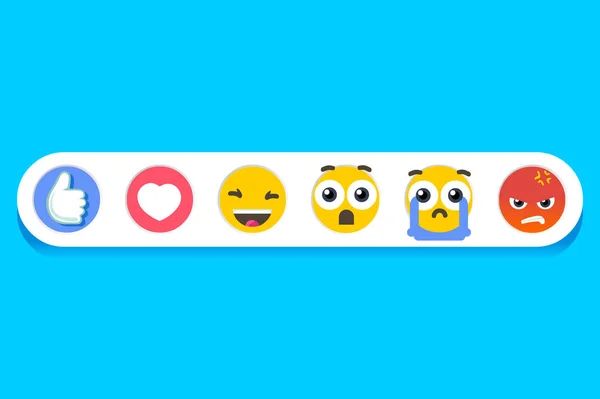 Emoticons Für Soziale Anwendungen Fröhliche Internetmedien Lassen Charaktere Erkennen Vektorillustration — Stockvektor