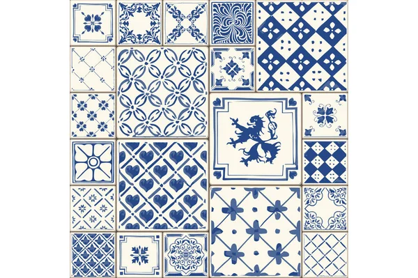 Ilustración de azulejos vector decoración — Vector de stock