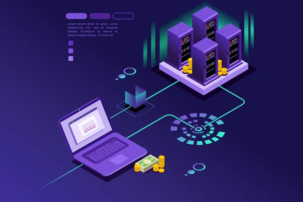 Registos de transações do cliente da internet — Vetor de Stock