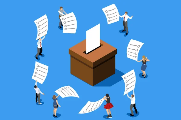 Seçim oy kavramı vektör oylama — Stok Vektör