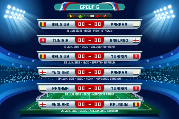 Russland WM-Gruppe G — Stockvektor