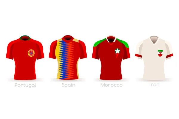 World Cup grupp B Team Uniform — Stock vektor