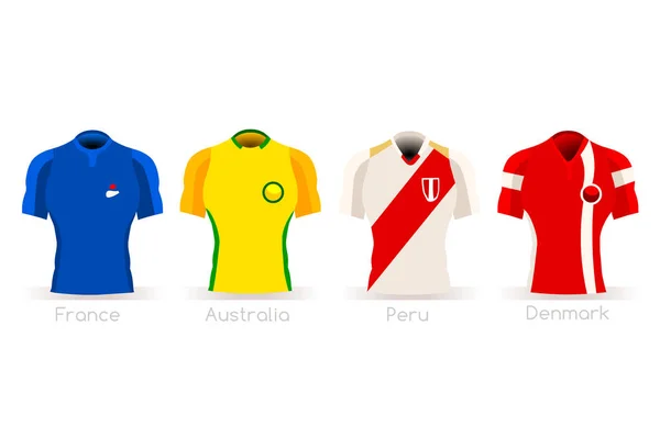 Grupo Copa do Mundo C Equipe Uniforme —  Vetores de Stock