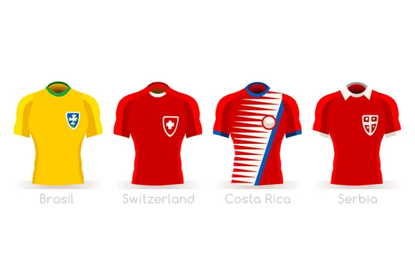 World Cup grupp E Team Uniform — Stock vektor