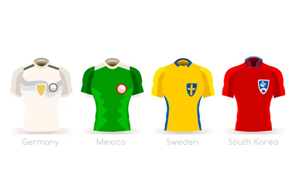 Světový pohár skupina F týmu uniforma — Stockový vektor