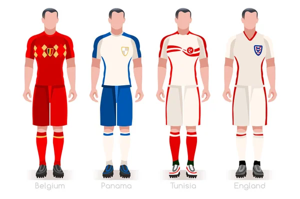 Copa Mundial de Grupo G Jerseys Kit — Archivo Imágenes Vectoriales