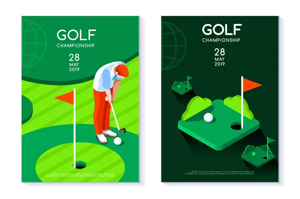 Plantilla de póster club golf — Archivo Imágenes Vectoriales